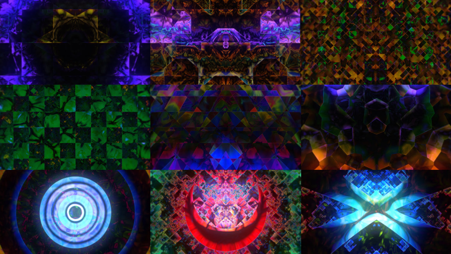 grid samples Secrets 27 loops 60 fps 4k FullHD geometric VJ loops FullHD
