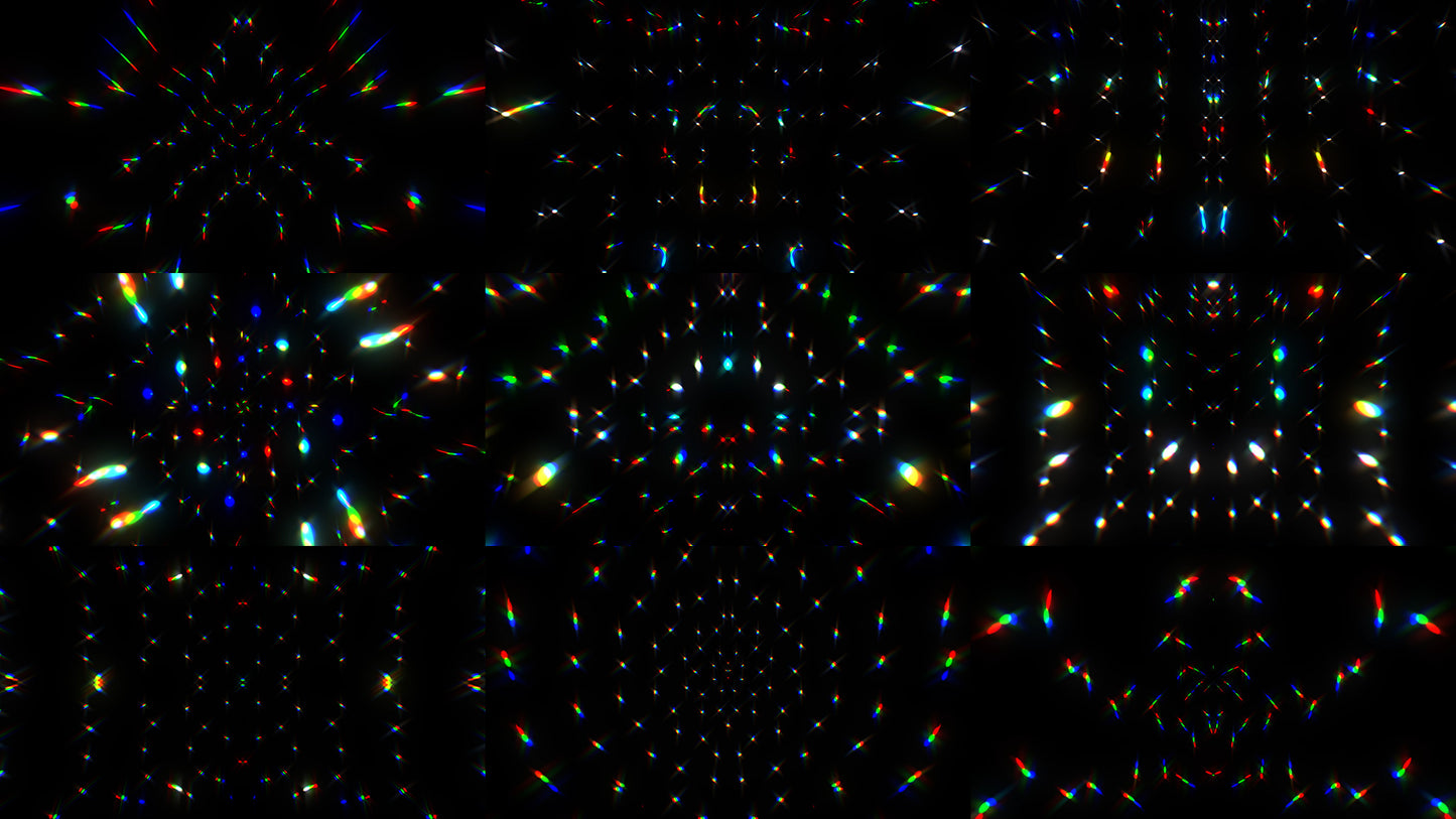 Grid Thumbnail Disco Gleam 2 VJ pack Video loop FullHD 4K 60 fps Starts Disco