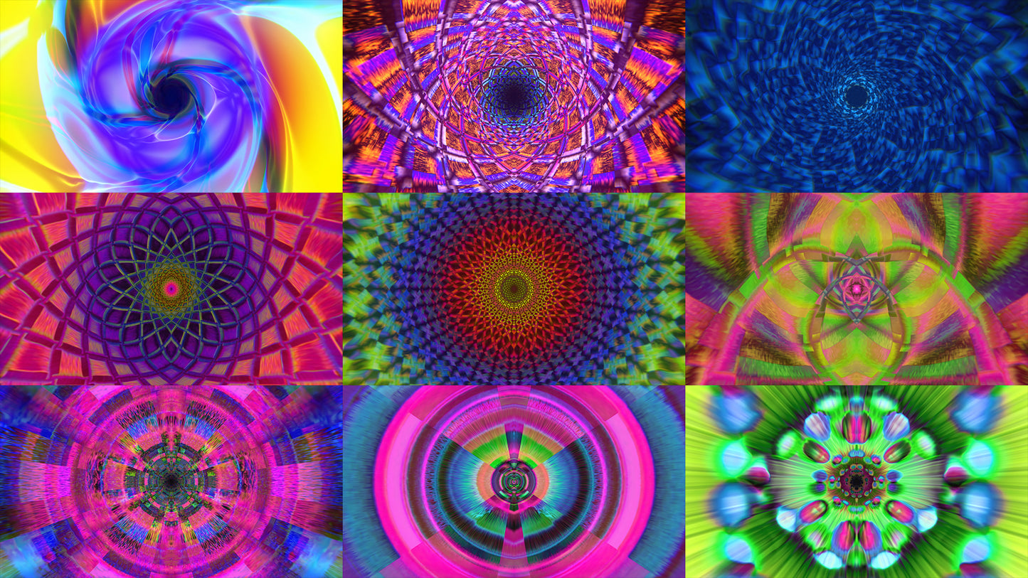 Grid samples Trance Gateway 2 VJ pack thumbnail video loop fullhd 60fps 4K psychedelic organic tunnel