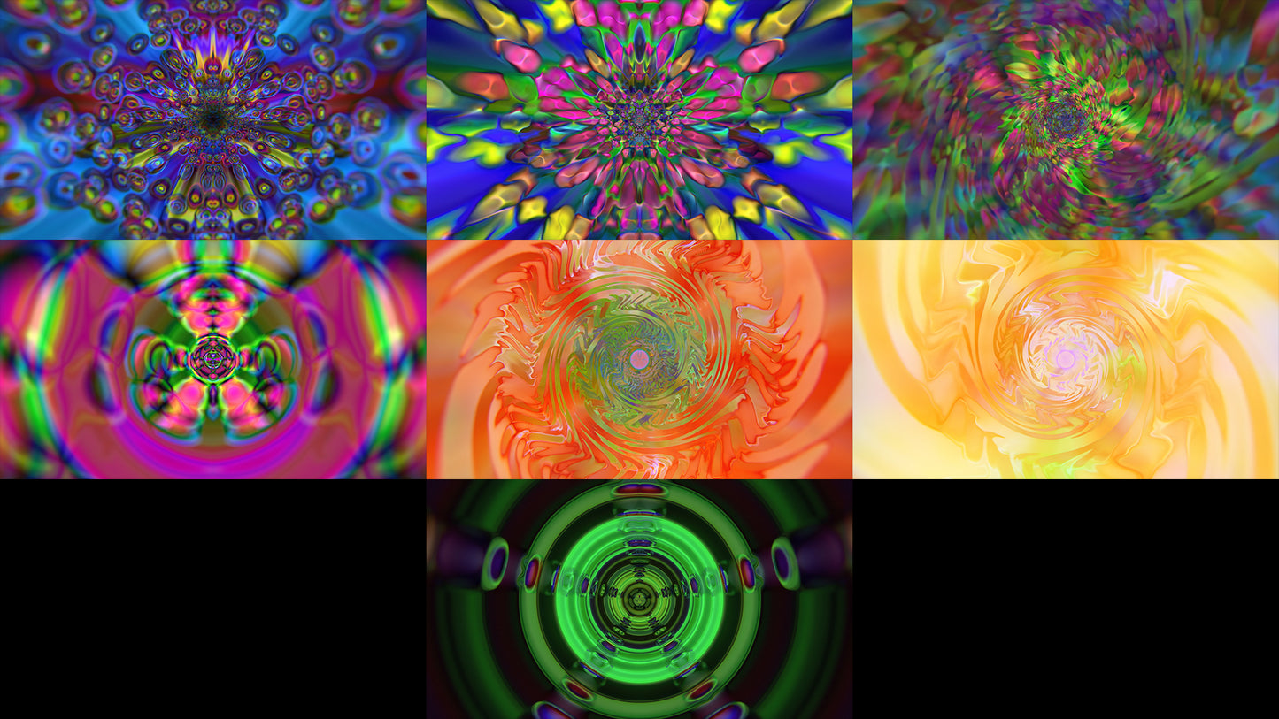 Grid samples Trance Gateway 2 VJ pack thumbnail video loop fullhd 60fps 4K psychedelic organic tunnel