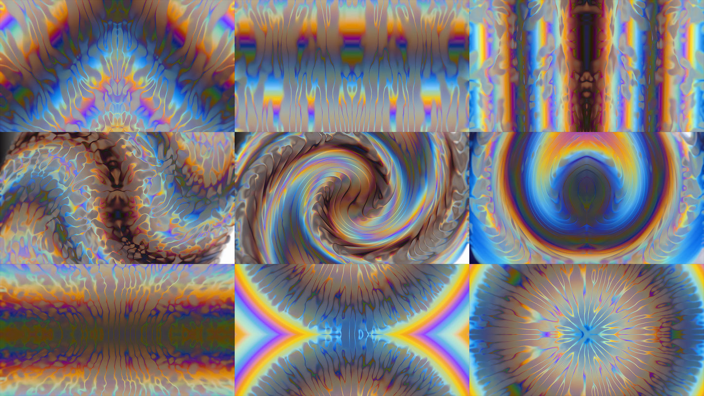 grid thumb organic Wonder Vj pack loops Full HD 4K colorful organic