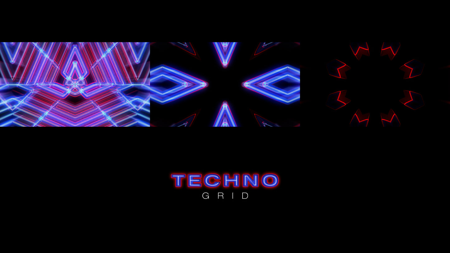 Techno grid, video loop, vj pack, protobacillus, animation, purple, red, blue, loop, vj loop, video loop, vj pack