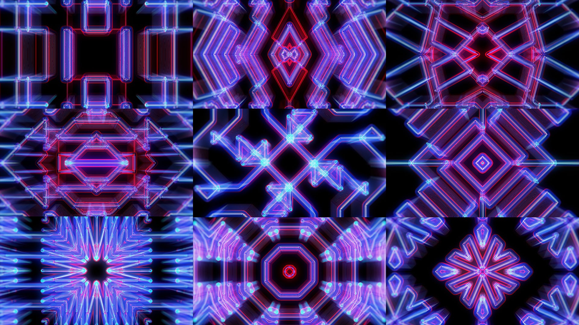 Techno grid, video loop, vj pack, protobacillus, animation, purple, red, blue, loop, vj loop, video loop, vj pack