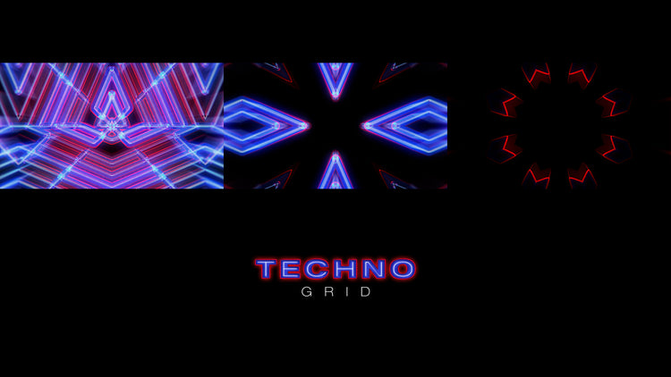 Techno grid, video loop, vj pack, protobacillus, animation, purple, red, blue, loop, vj loop, video loop, vj pack